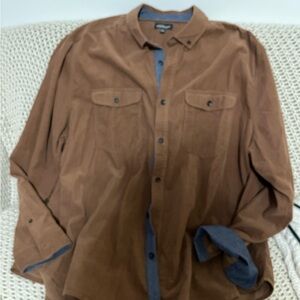 Jeremiah AmericanLegacy Brown Button-Up Corduroy Shirt. XXL